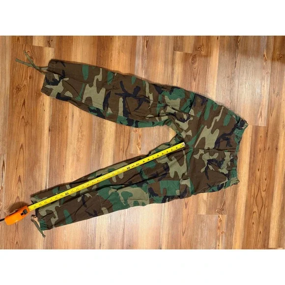 US Military Woodland Camo Cargo Pants Small Regular Ripstop BDU Trousers Mens - Picture 4 of 6